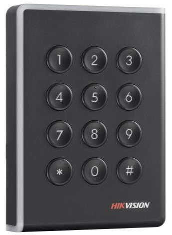 DS-K1108AMK, HIKVISION, Claviers à codes, Lecteurs de proximité, Contrôle d'accès, Format du lecteur de badges : ISO/IEC 14443A, Indice de protection IP : 65, Interface Wiegand : 26 bits, 32 bits, Clavier : Oui, Type de lecteur de cartes : NFC, MiFare 13.56MHz 1K/4K, Garantie : 3 ans, Réf. fabricant : 302917287, 