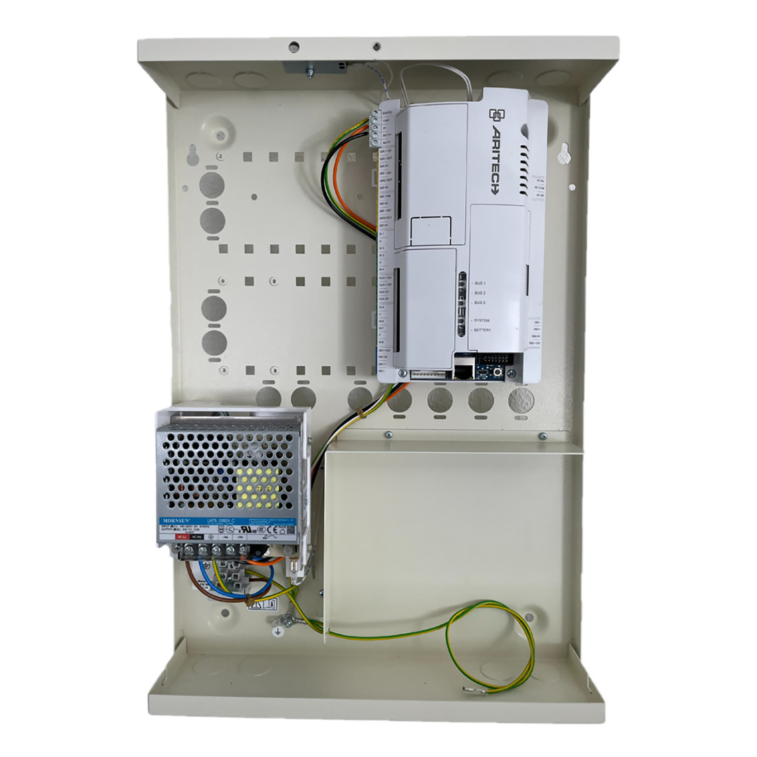ATS1700-MM, ARITECH, Centrales, ATS ADVANCED, Intrusion, Groupes max. : 4, Nombre max. de zones (filaires) : 48, Compatibilité logiciel de supervision : ATS8600 Advisor Management, Gamanet C4, Nb. Utilisateurs max. : 2000, Langue : Multilingue, Garantie : 2 ans, 