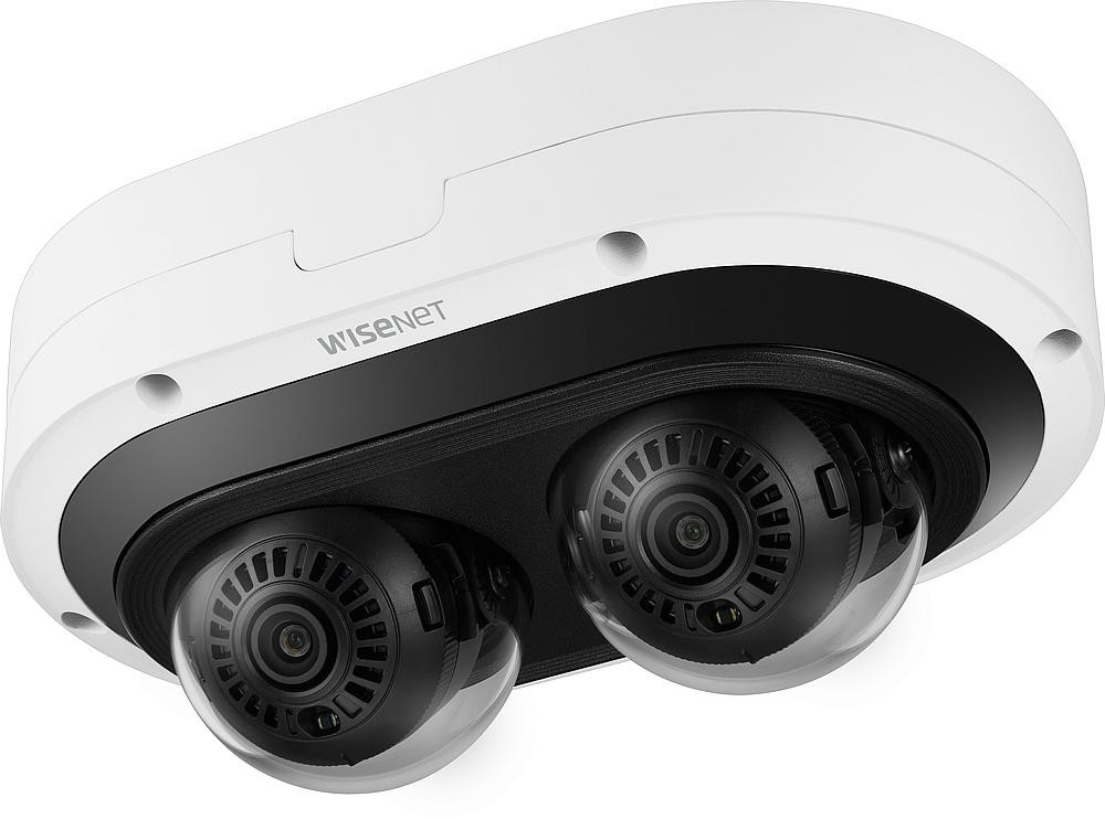 PNM-C12083RVD, HANWHA VISION, Panovu, Vidéosurveillance, LEDs distance maximale (m) : 25, Angle de Vue min : Horizontal (°) : 47, Angle de Vue max. : Horizontal (°) : 96, Indice de protection IP : 66, Gamme : Anti-corrosion, Panoramique, Hanwha P-series, Lux minimum couleur : 0.11, Garantie : 3 ans, NDAA - National Defense Authorization Act : Oui, Réf. fabricant : PNM-C12083RVD/KEX, 