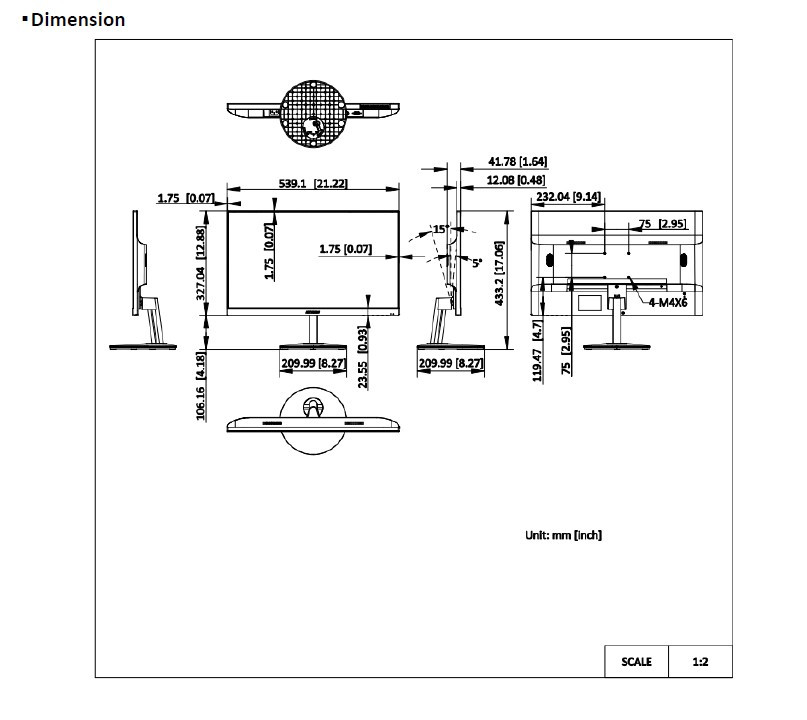DS-D5224F2-1V1S, HIKVISION, Écrans, Vidéosurveillance, Réseaux & IT, Alimentation : 100 - 240VAC, Signal : HDMI, CCTV, USB, VGA, Résolution d'affichage max. [px] : 1920 x 1080, Taille de l'écran : 24" (61cm), Garantie : 3 ans, Réf. fabricant : 317500406, 