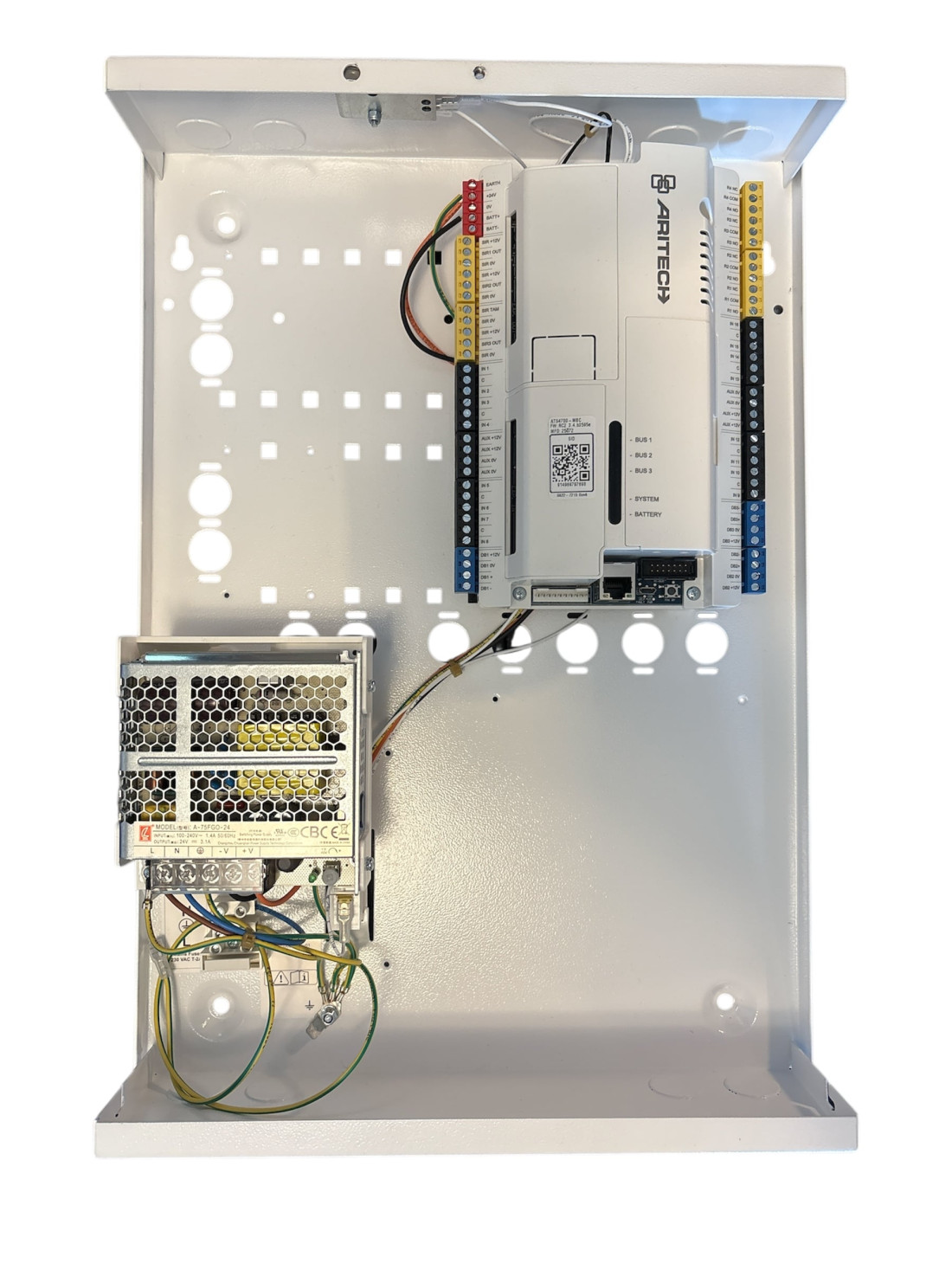 ATS4700-MM, ARITECH, Centrales, ATS ADVANCED, Intrusion, Groupes max. : 64, Nombre max. de zones (filaires) : 1000, Compatibilité logiciel de supervision : ATS8600 Advisor Management, Gamanet C4, Nb. Utilisateurs max. : 2000, Langue : Multilingue, Garantie : 2 ans, 