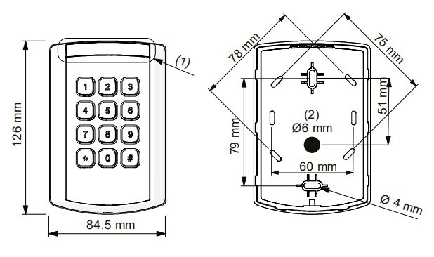 ATS1188, ARITECH, Claviers et lecteurs, Lecteurs de proximité, ATS ADVANCED, Intrusion, Contrôle d'accès, Ecran tactile : Non, Compatible avec centrale(s) : ATS Advanced x500A, Everon x700, Lecteur de proximité intégré : Oui, Ecran LCD : Sans, Garantie : 2 ans, 
