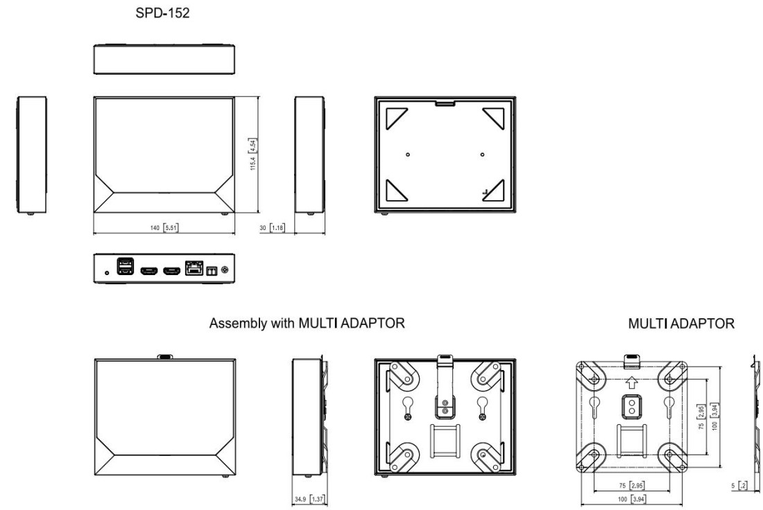 SPD-152, HANWHA VISION, Decoder/Encoder, Media Umwandler, Videoüberwachung, Netzwerk und IT, Signal : HDMI, HDMI 4K, IP, Stromversorgung : 12 VDC, High PoE, Garantie : 3 Jahre, Hersteller Ref. : SPD-152/VEX, 