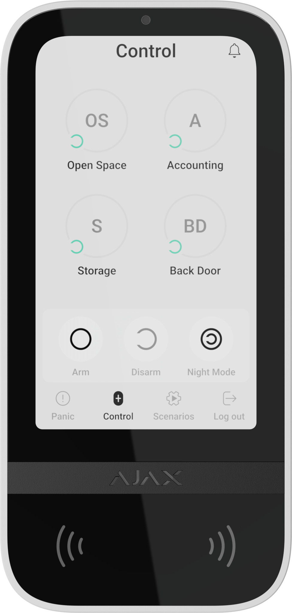 KeyPad TouchScreen-W, AJAX, Bedienteile und Leser, Einbruch, Proxleser integriert : Ja, Batterie : 6x 1,5V AA, Funk-Typ : Bidirektionale, Funkfrequenz [MHz] : 868, Garantie : 2 Jahre, Hersteller Ref. : 58455.148.WH1, 