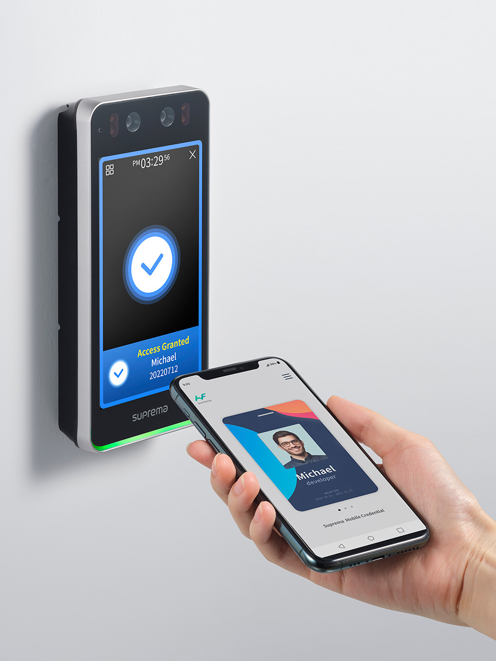 BS3-DB, SUPREMA, Biometric readers, Access Control, Biometric identification : Face recognition, Wiegand interface : 1x In + 1x Out, Power supply : 12VDC, 24VDC, BioStar software compatibility : From BioStar 2.x, Max users [1:1] : 100000, IP Ethernet : RJ45 integrated on mainboard, Warranty : 2 Years, Manufacturer ref. : BS3-DB, 