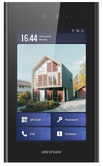 DS-KD9403-E6(O-STD), HIKVISION, Biometric readers, Facial recognition, Access Control, High security, Videosurveillance, POE Interface : None, Network Interface : 2x RJ-45 10/100/1000 Mbps Ethernet, Supervision software compatibility : HikCentral, HIK-Connect, HIK-Partner PRO, iVMS-4200, Biometric identification : Face recognition, LCD display : 8'' 1280x800 Multi-Touch, Manufacturer ref. : 305302789, 