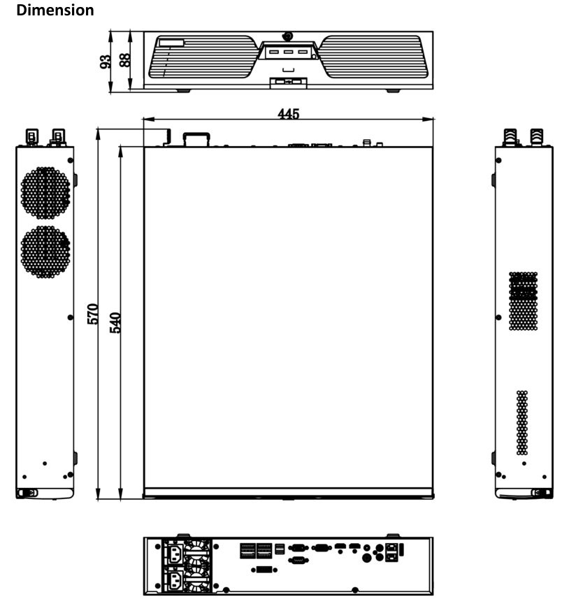 DS-9664NI-M8/R(STD), HIKVISION, Recording, Videosurveillance, Number of IP channels : 64, Optional discs : 8x SATA, Analyzes : depending on the Hikvision camera, Alarm Input : 16, Warranty : 5 Years, Manufacturer ref. : 303616635, 
