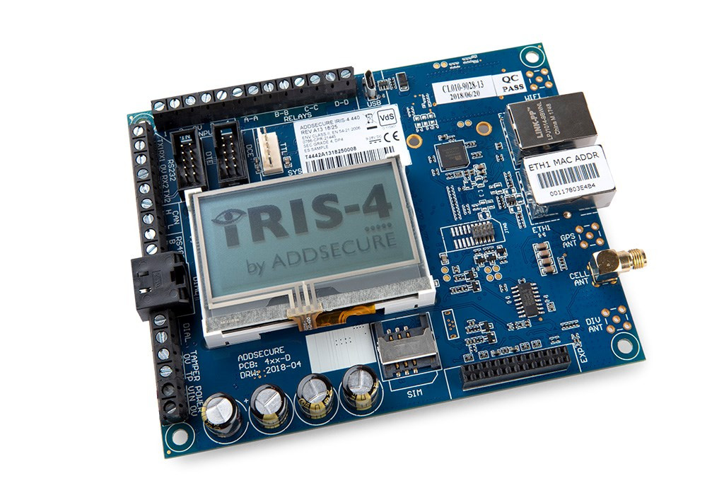 IRIS-4 440G, ADDSECURE, Alarm transmitters, Transmission, Alarm Input : 4 (expandable to 16), Transmission protocol : Contact ID, Robofon, Scancom Fast Format, SIA I, SIA II, SIA III, Relay outputs : 4, Mobile network : Penta band LTE (4G) 800/900/1800 MHz 2100/2600 MHz Dual band UMTS (3G) 900/2100 MHz Dual band GSM, IP Ethernet : RJ45 - Min. Cat 5 - 10/100 Base T, Warranty : 2 Years, 