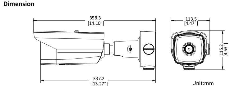 DS-2TD2137T-4/QY(O-STD), HIKVISION, Bulletcameras, Thermal cameras, Videosurveillance, High security, Thermal resolution : 384 x 288, Multi Lense : No, Thermal Field of View : 90° x 66,4°, Temperature measurement range : 0 to 650°C, Tolerance of temperature measurement : +/- 2 degrees, Warranty : 5 Years, Manufacturer ref. : 305401839, 