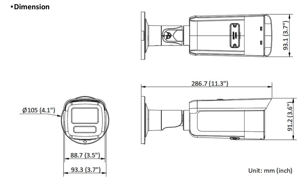 DS-2CD2T47G3-LIY(4mm)(O-STD), HIKVISION, Bulletcameras, Videosurveillance, LEDs Max. distance (m) : 60, Angle of View max. : Horizontal (°) : 95.2, Weather Proof IP Rating : 67, Series : Anti-corrosion, HIK ColorVu, HIK Pro - Serie 2, HIK Smart Hybrid Light, Min.Lux color : 0.0001, Warranty : 3 Years, Manufacturer ref. : 311328134, 