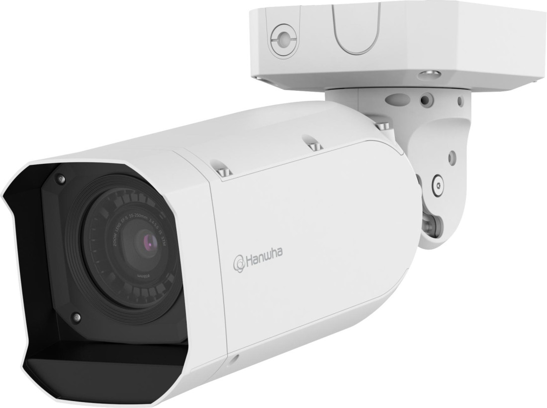 TNO-A26081, HANWHA VISION, Bulletcameras, Videosurveillance, Angle of View min : Horizontal (°) : 5.4, Angle of View max. : Horizontal (°) : 24, Weather Proof IP Rating : 67, Series : Anti-corrosion, Min.Lux color : 0.2, Warranty : 3 Years, NDAA - National Defense Authorization Act : No, Manufacturer ref. : TNO-A26081, 