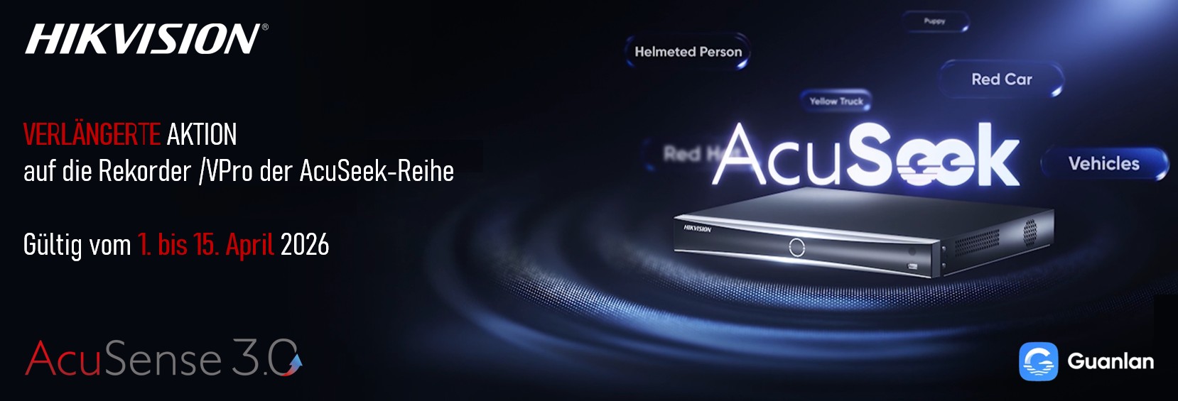 Sonderangebot für die neuen NVR-Modelle der Serie Vpro AcuSeek