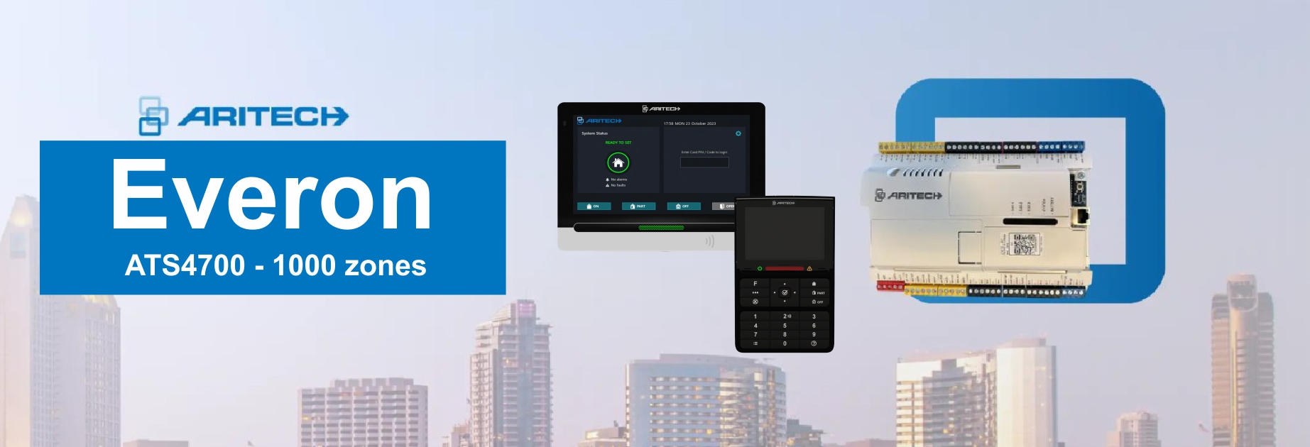 Gamme de centrales d'alarmes EVRON