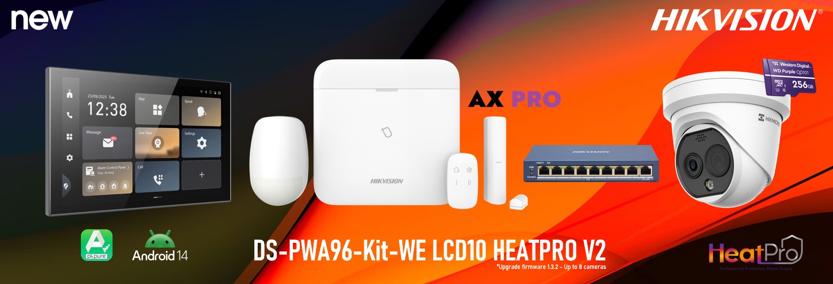 Kit Alarm Hikvision AXPRO V2 avec caméra HeatPro
