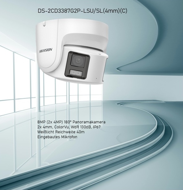 Turret 8MP 180° ColorVu Hybrid Light