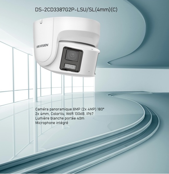 Turret 8MP 180° ColorVu Hybrid Light