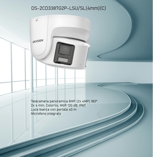 Turret 8MP 180° ColorVu Hybrid Light